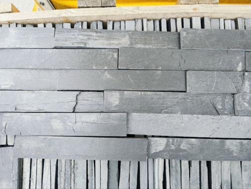 Плитка чёрная из натурального камня фасадная 30 см * 5 см, толщина 7 мм -30 мм купить в Грозном