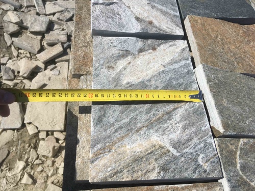 Плитка пилёная златолит Уральский для цоколя, отмостки купить в Грозном